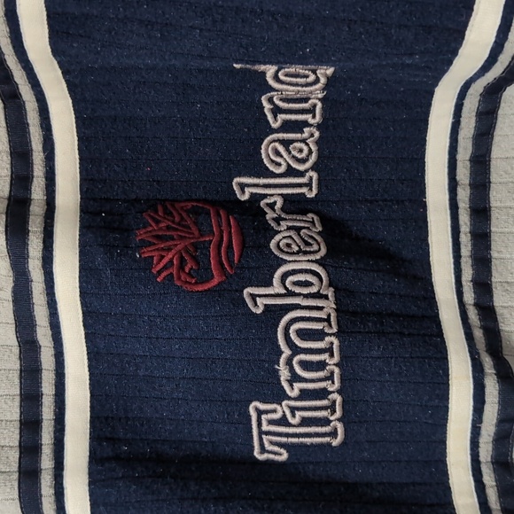 Navy Blue and Grey Timberland WeatherGear Men's 1/4 Vintage Fleece - Picture 3 of 6